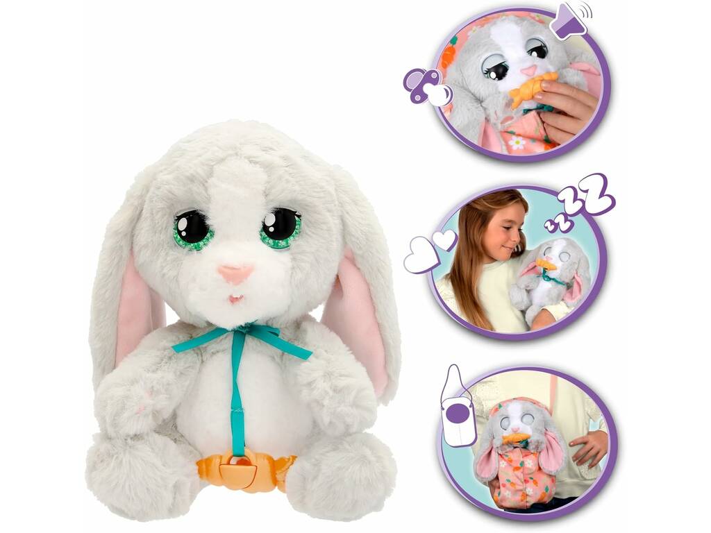 Baby Paws Peluche Interattivo Coniglio con Suoni