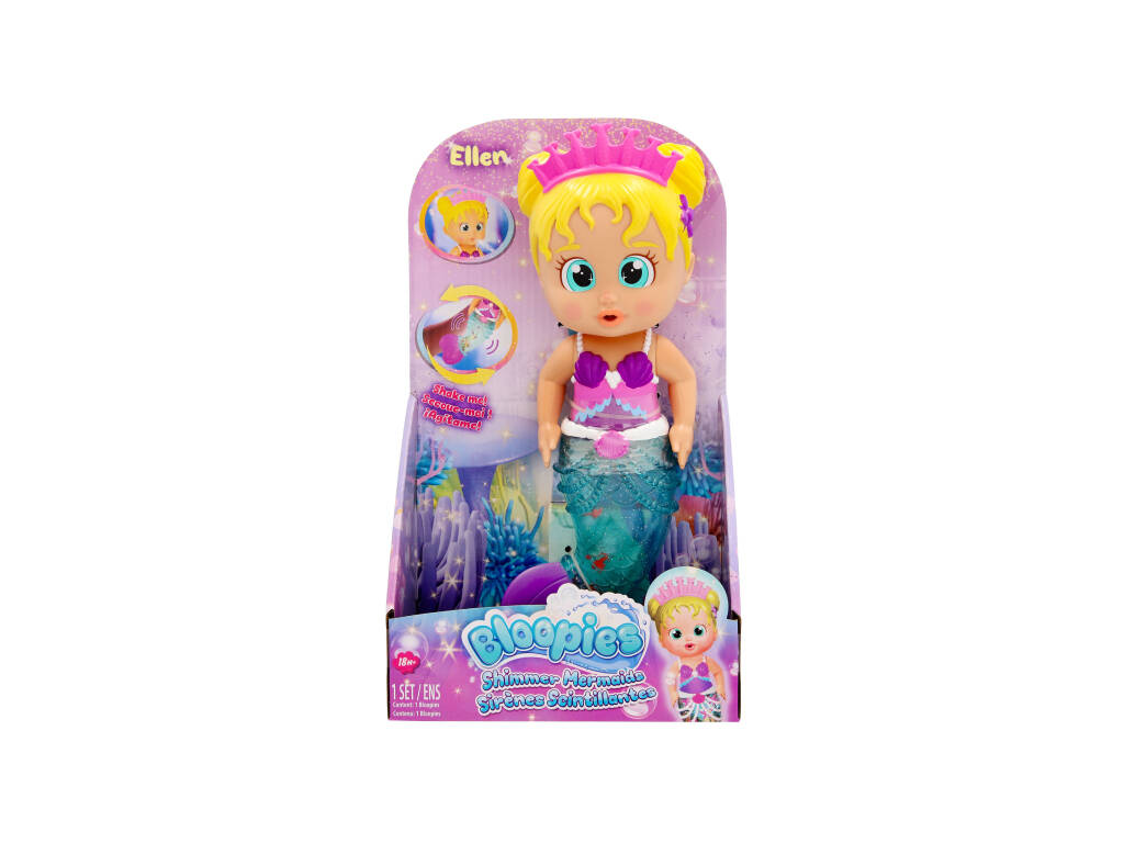 Bloopies Shimmer Mermaids Bambola Ellen