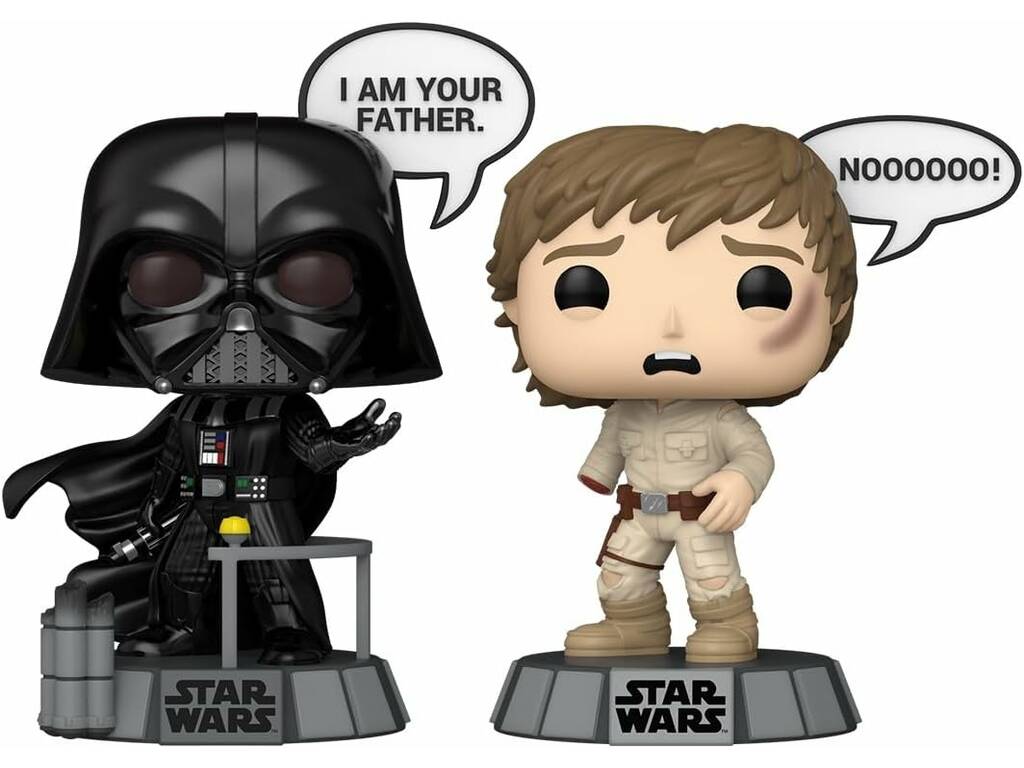 Funko Pop Star Wars 2 Pack Darth Vader e Luke Skywalker con Testa Oscillante