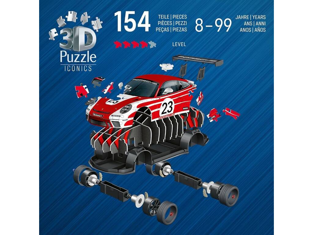 Puzzle 3D Iconics Porsche 911 GT3 CUP Salzburg Desing