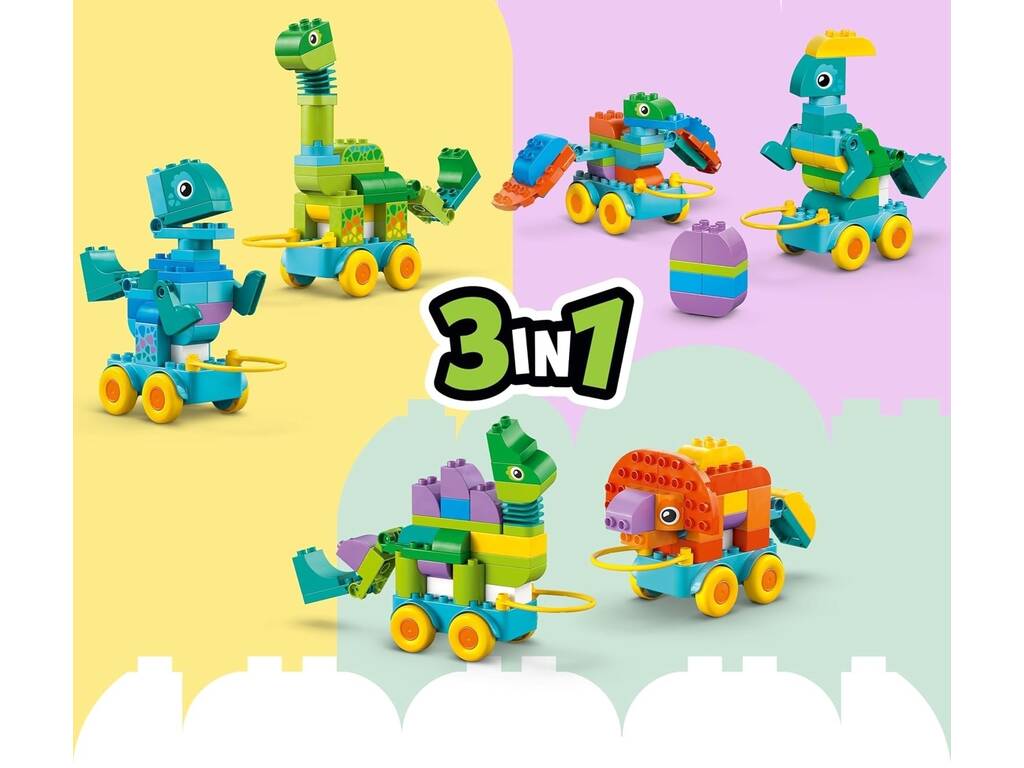 Lego Duplo Dinosauri su ruote 3 in 1