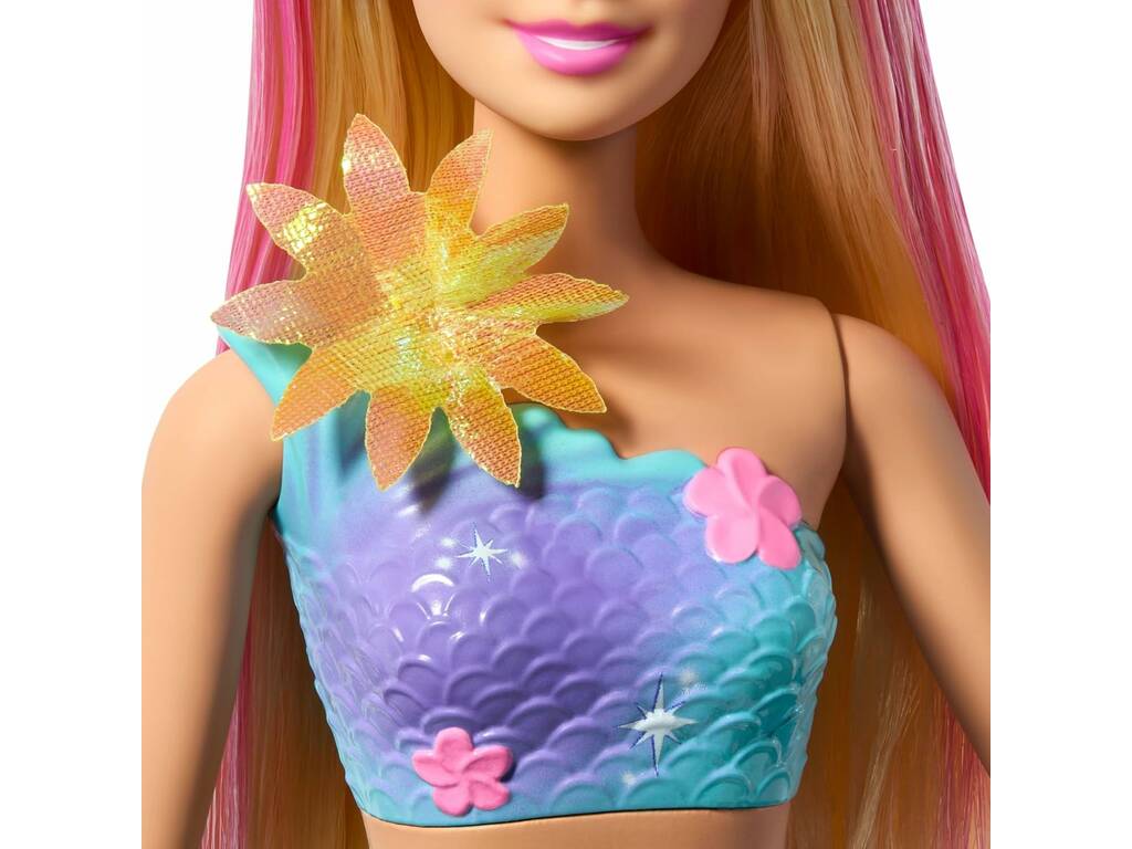 Barbie Flower Magic Mermaid Bambola Sirena Bionda