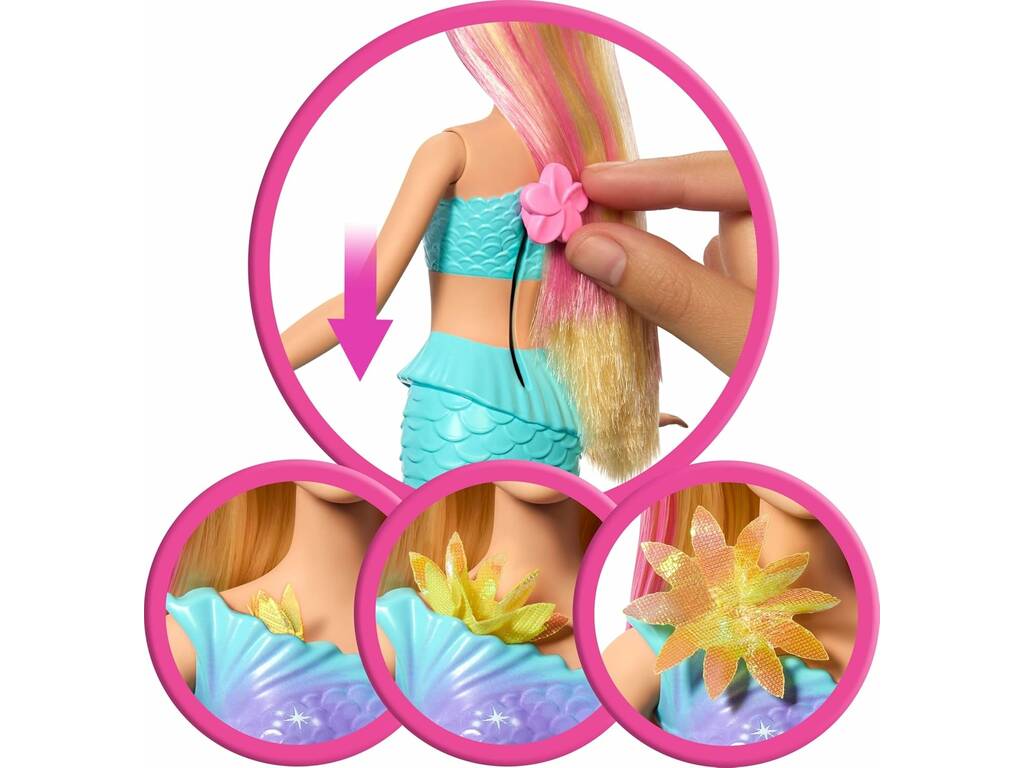 Barbie Flower Magic Mermaid Bambola Sirena Bionda