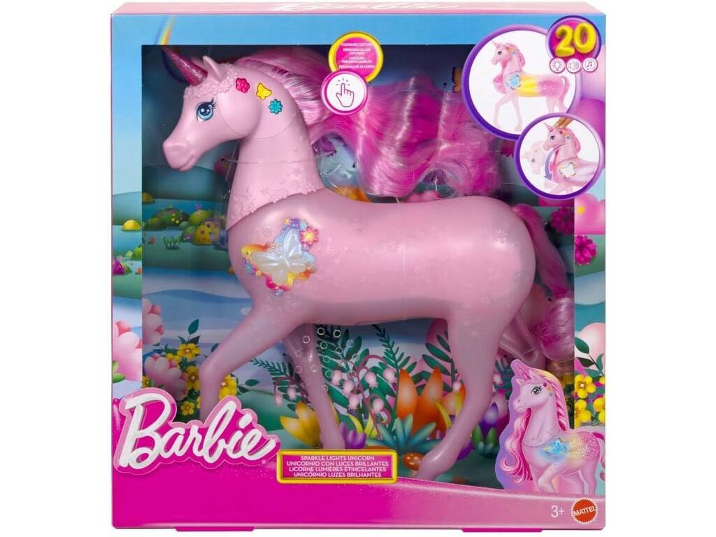 Barbie Unicorno Galoppa e Brilla con Luci e Suoni