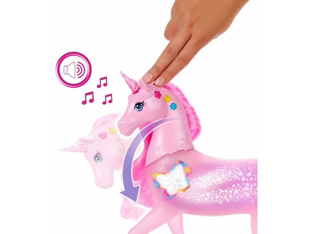 Barbie Unicorno Galoppa e Brilla con Luci e Suoni
