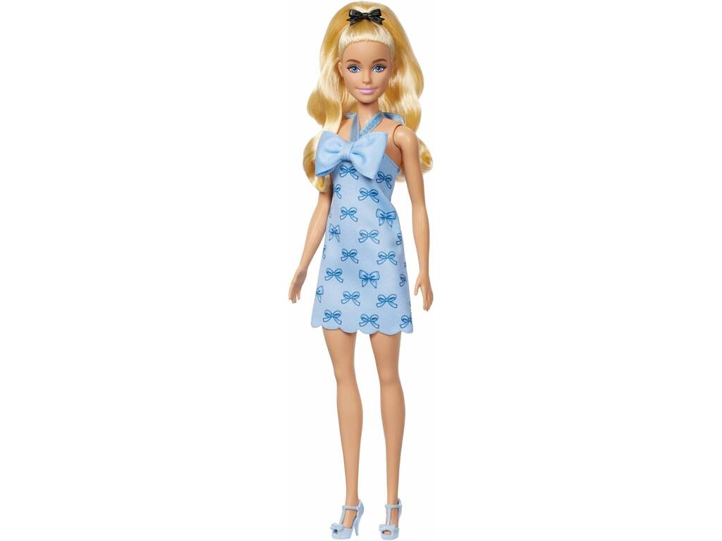 Barbie Poupée Robe bleue avec nœud