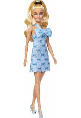 Barbie Poupée Robe bleue avec nœud
