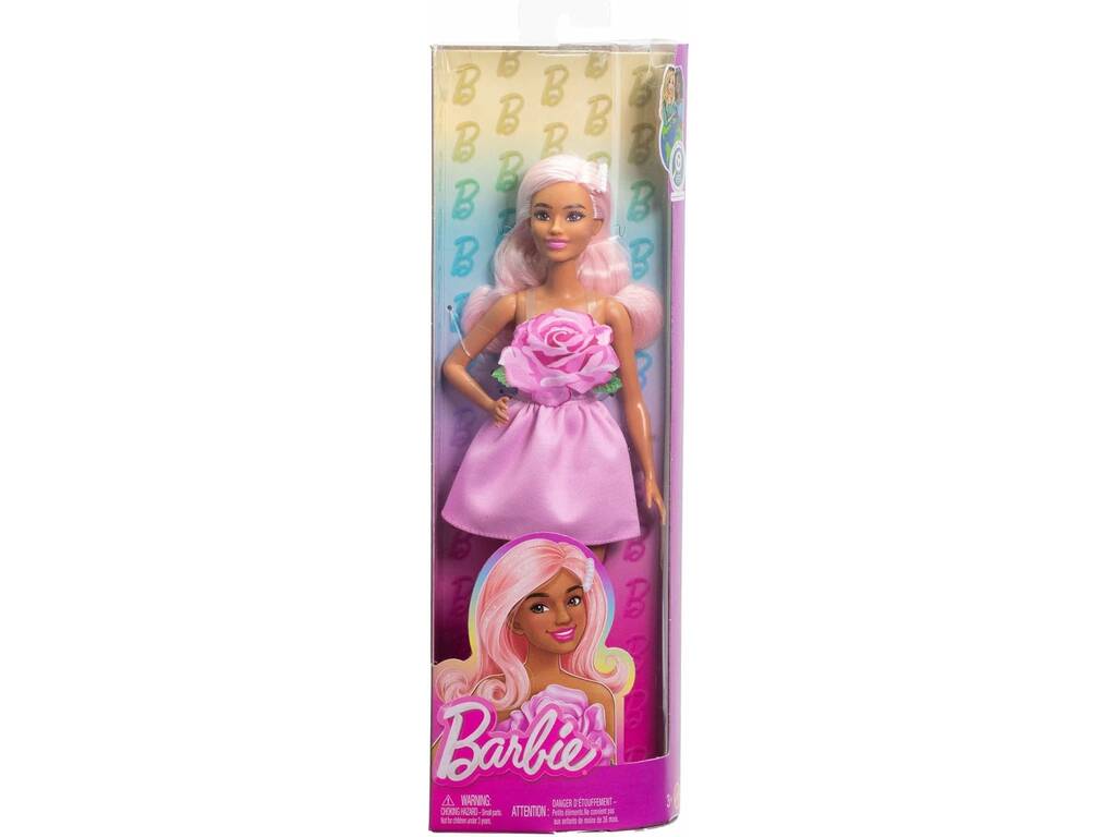 Barbie Bambola Abito con Rosa