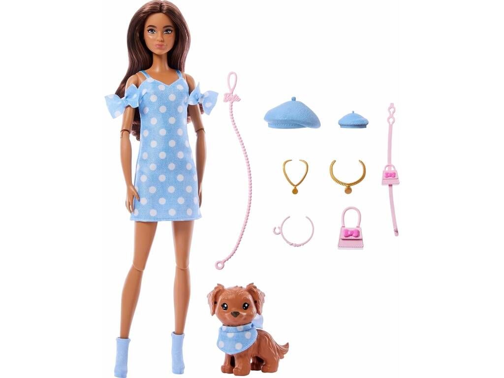 Barbie Twinning Looks Bambola Look Blu con Cane