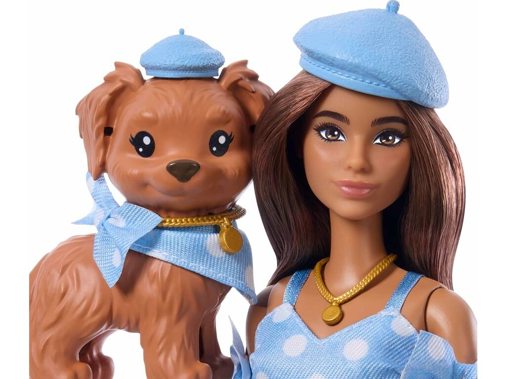 Barbie Twinning Looks Bambola Look Blu con Cane