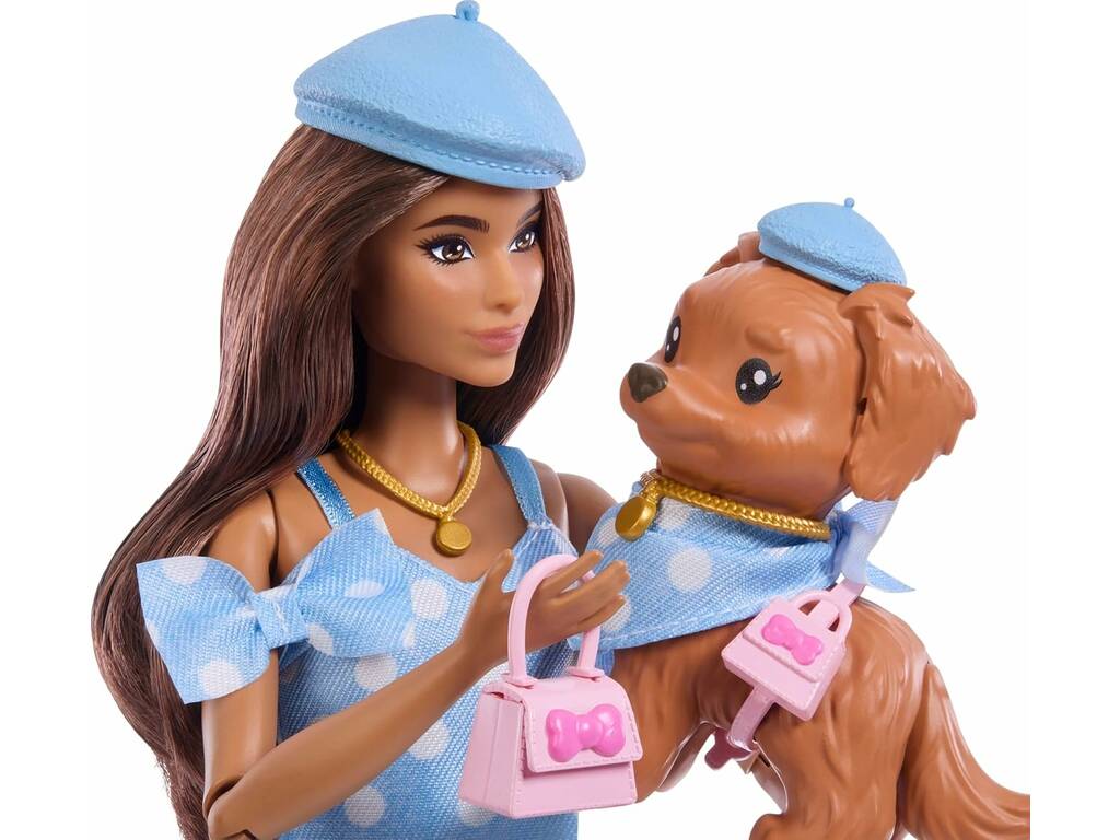 Barbie Twinning Looks Bambola Look Blu con Cane