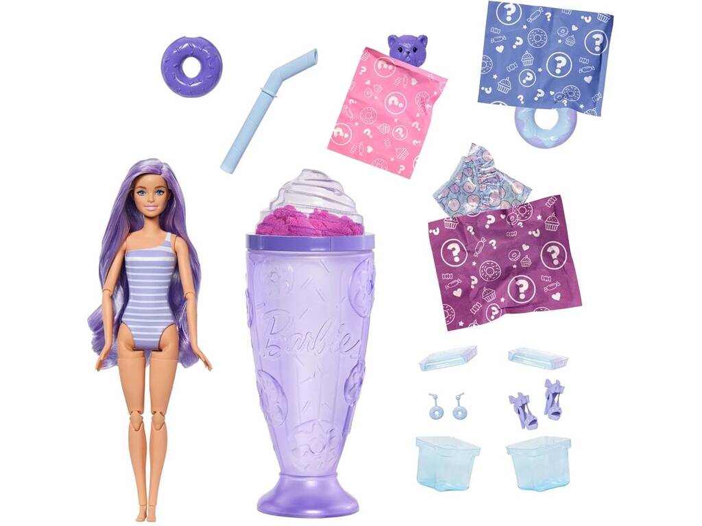 Barbie Pop Reveal Dolci Bambola Sorpresa Con Bicchiere Viola