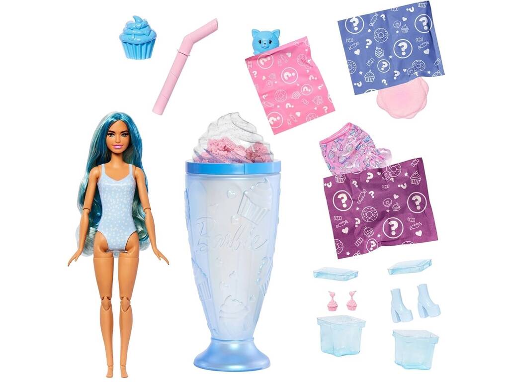 Barbie Pop Reveal Dolci Bambola Sorpresa Con Bicchiere Blu
