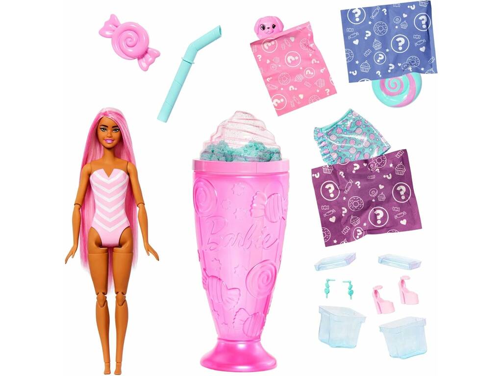 Barbie Pop Reveal Dolci Bambola Sorpresa Con Bicchiere Rosa