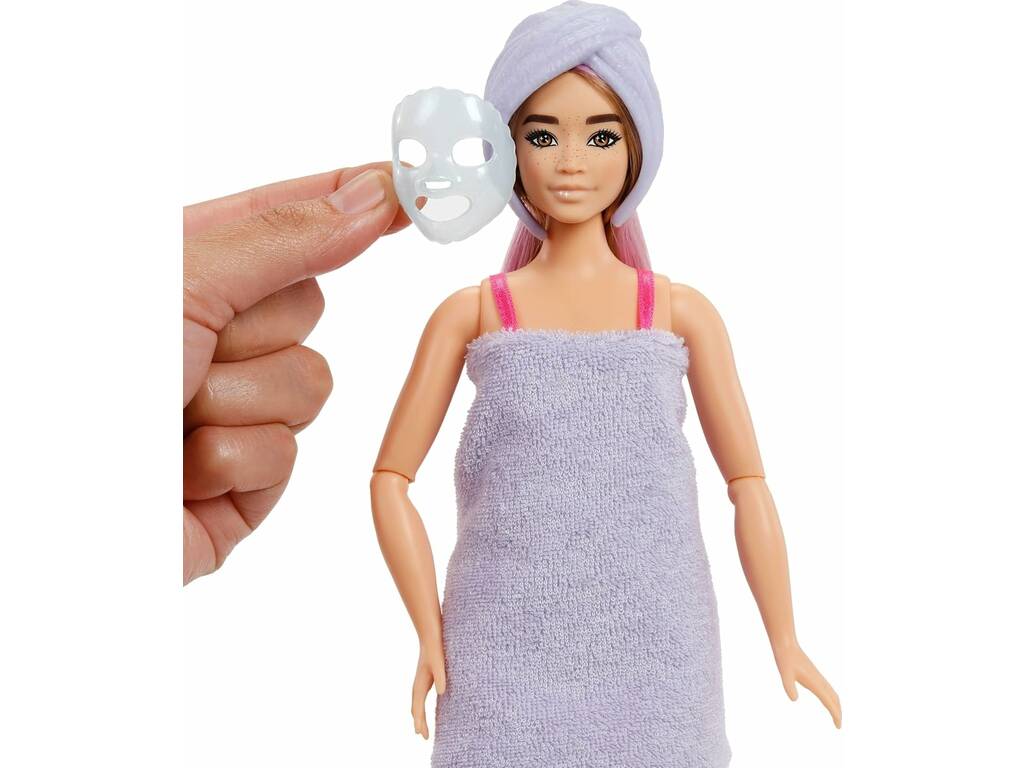Barbie Party Unboxed Bambola con Paletta Rosa e 10 Sorprese