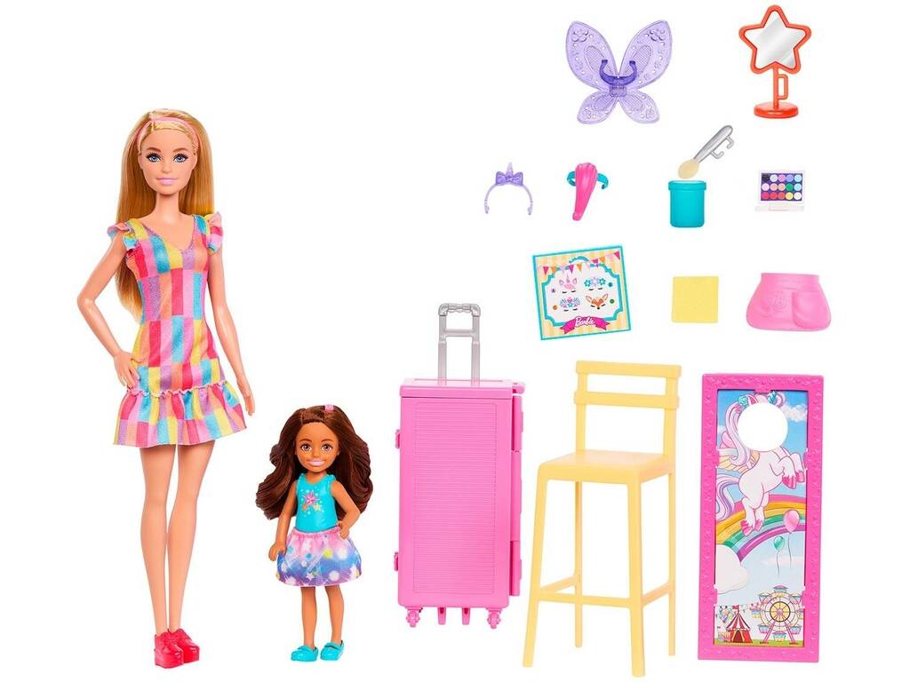 Barbie Giornata alla Fiera Stand di Trucco con Bambole