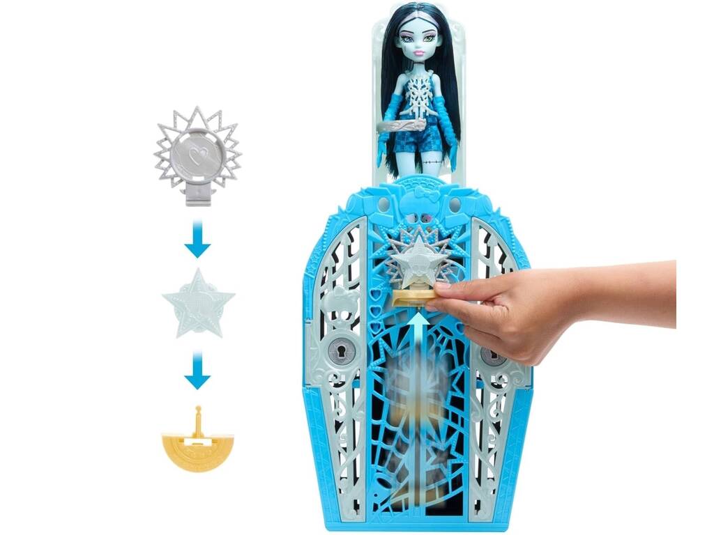 Monster High Skulltimate Secrets Hauntlywood Mysteries Bambola Frankie Stein con armadio