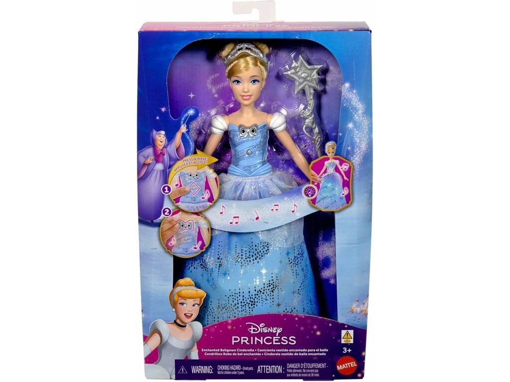Poupée Disney Princess Cendrillon avec robe de bal enchantée