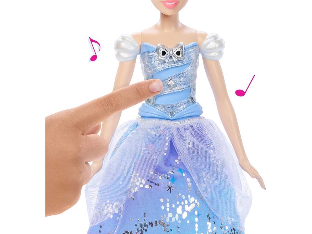 Poupée Disney Princess Cendrillon avec robe de bal enchantée