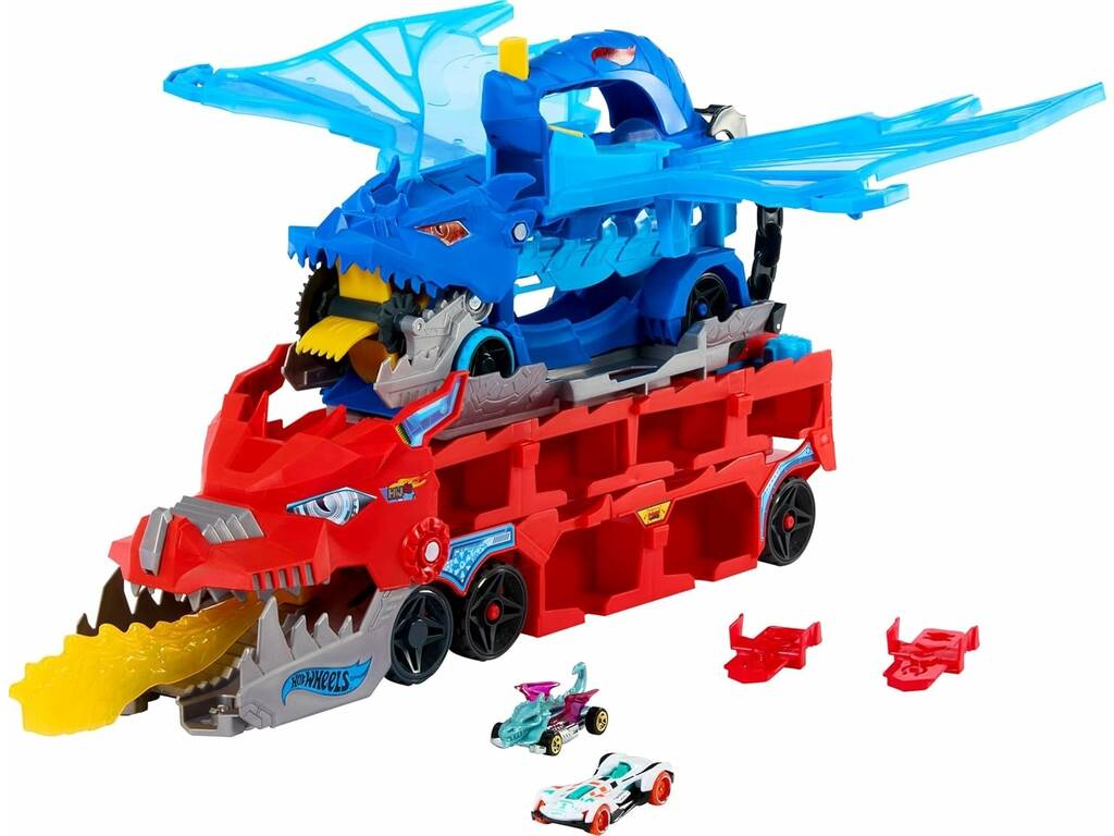 Hot Wheels City Dragon Transporter con doppio attacco definitivo
