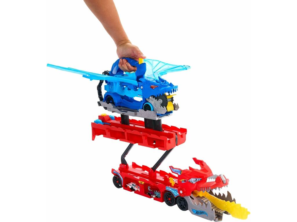 Hot Wheels City Dragon Transporter con doppio attacco definitivo
