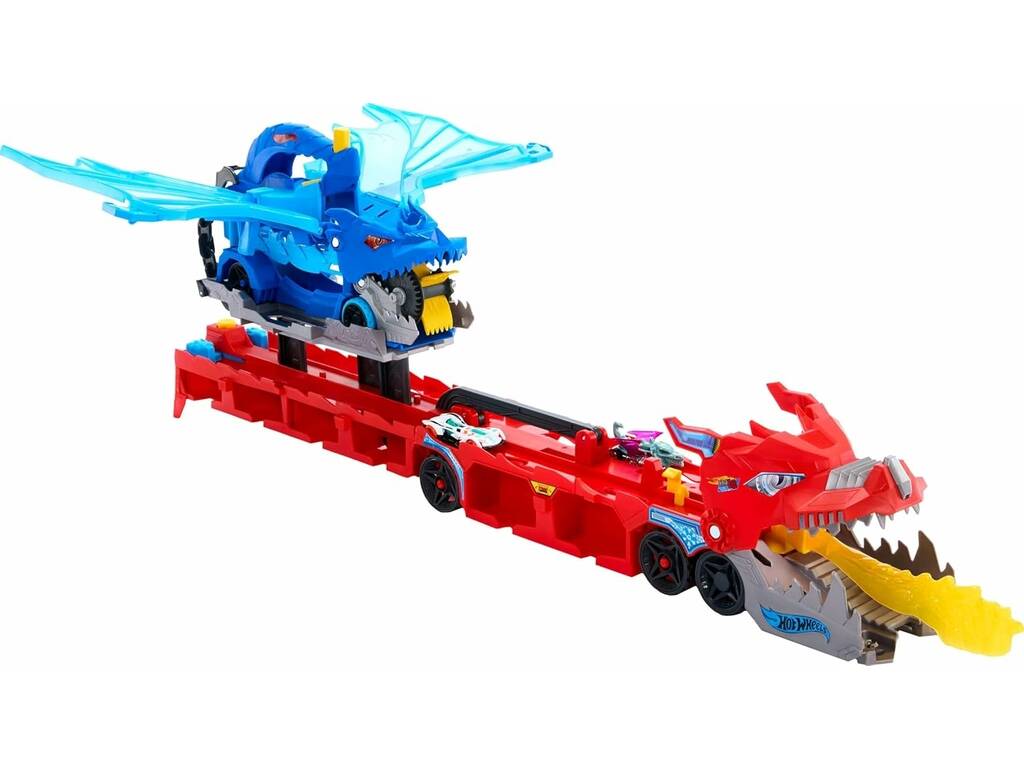 Hot Wheels City Dragon Transporter con doppio attacco definitivo