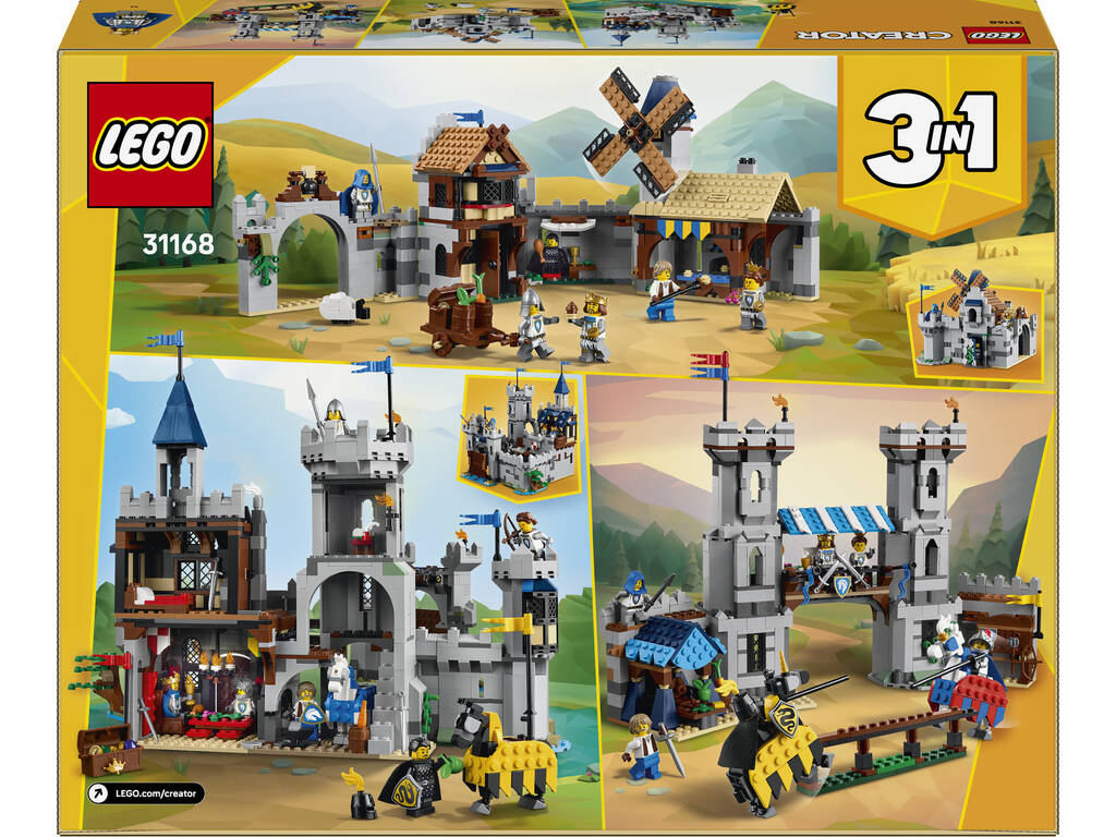 Lego Creator 3 in 1 Castello medievale dei Cavalieri del Destriero