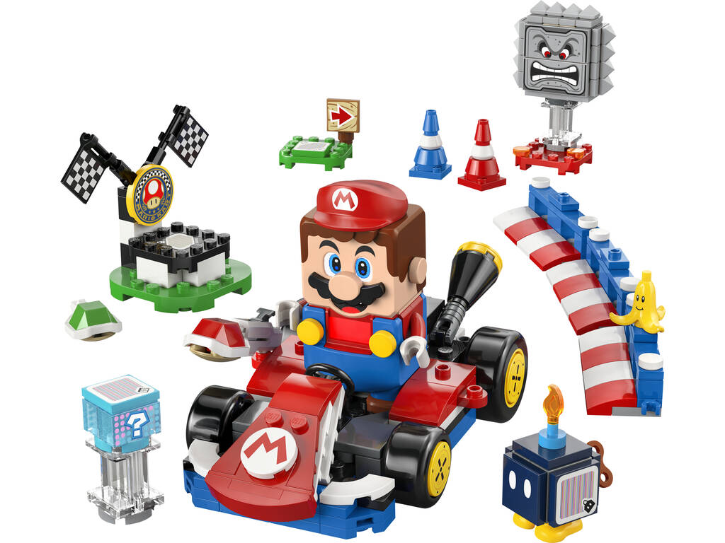 Lego Super Mario Mariokart Mario Interativo e Kart Standard