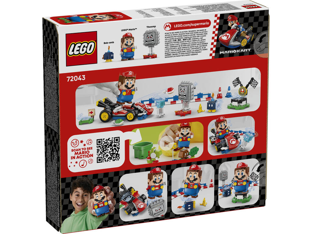 Lego Super Mario Mariokart Mario Interativo e Kart Standard