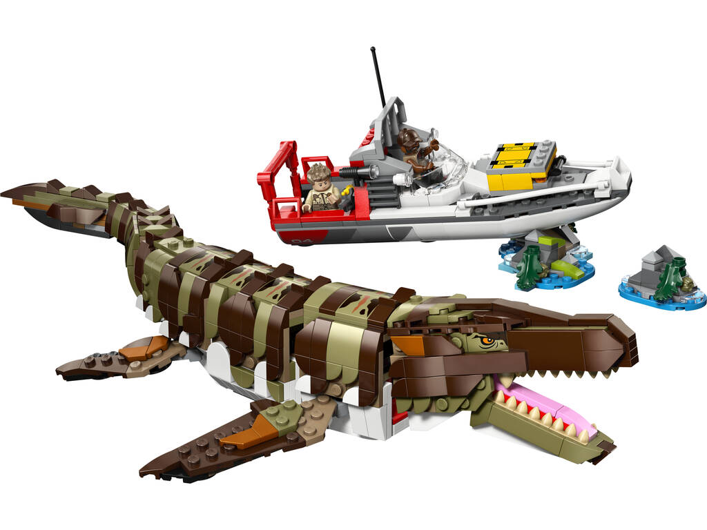 Lego Jurassic World Rebirth Misión Naval: Mosasaurus Construible