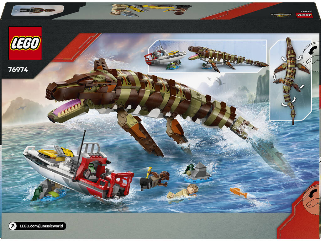 Lego Jurassic World Rebirth Misión Naval: Mosasaurus Construible