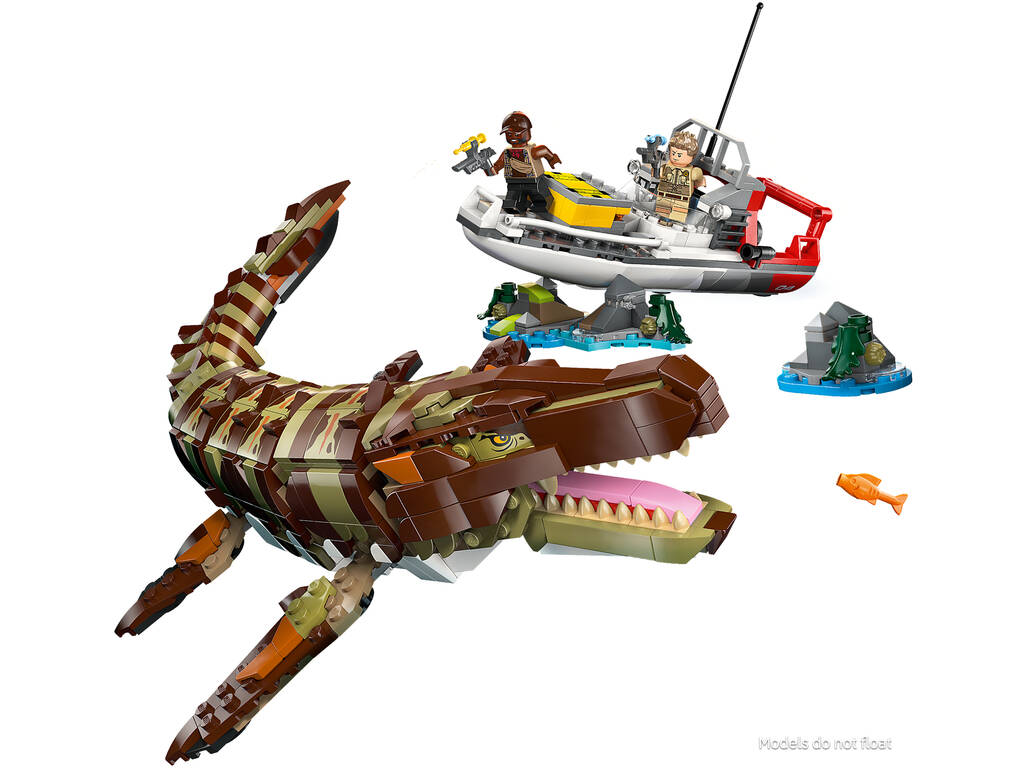 Lego Jurassic World Rebirth Misión Naval: Mosasaurus Construible