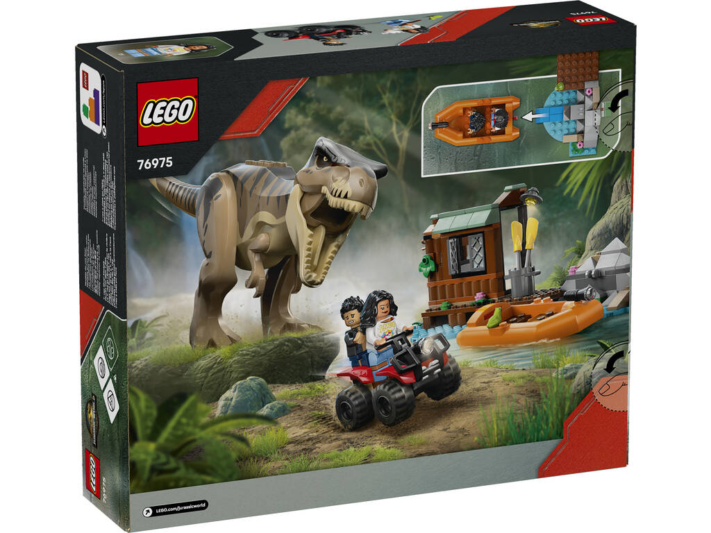 Lego Jurassic World Rebirth Fuga lungo il fiume e T. Rex a caccia
