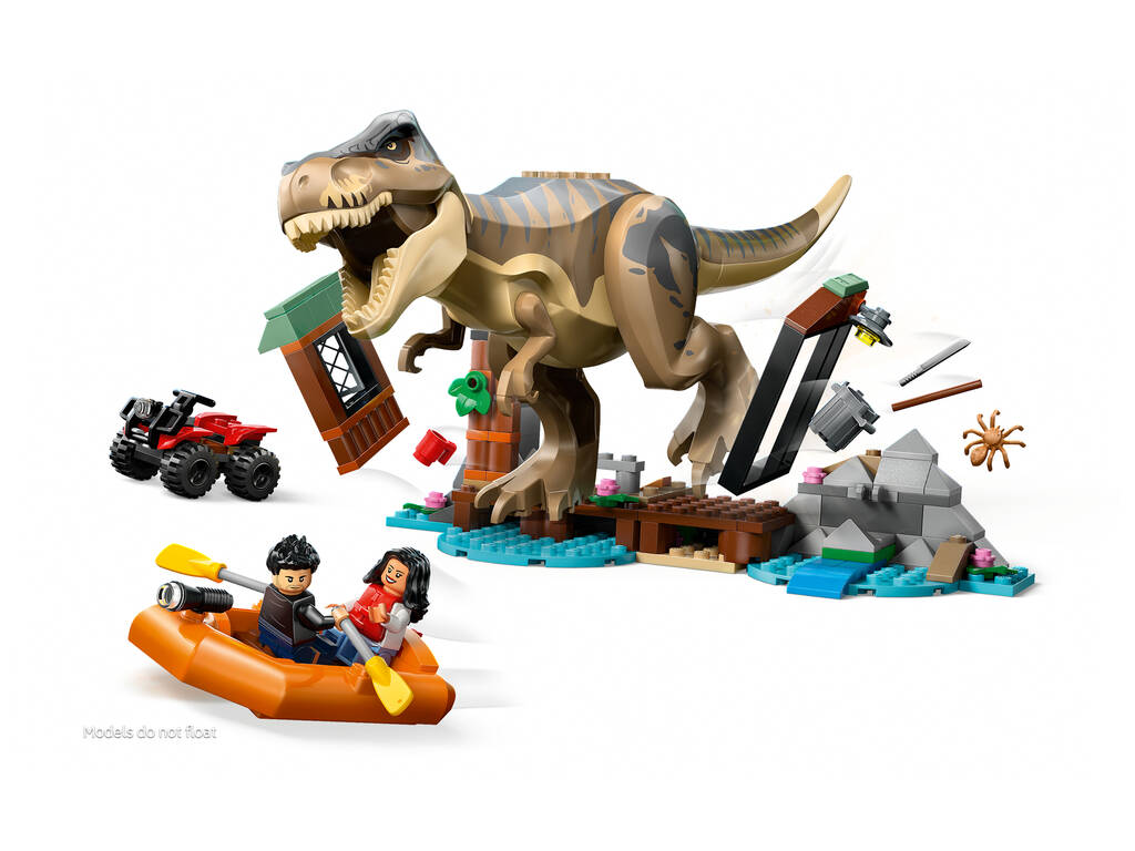 Lego Jurassic World Rebirth Fuga lungo il fiume e T. Rex a caccia