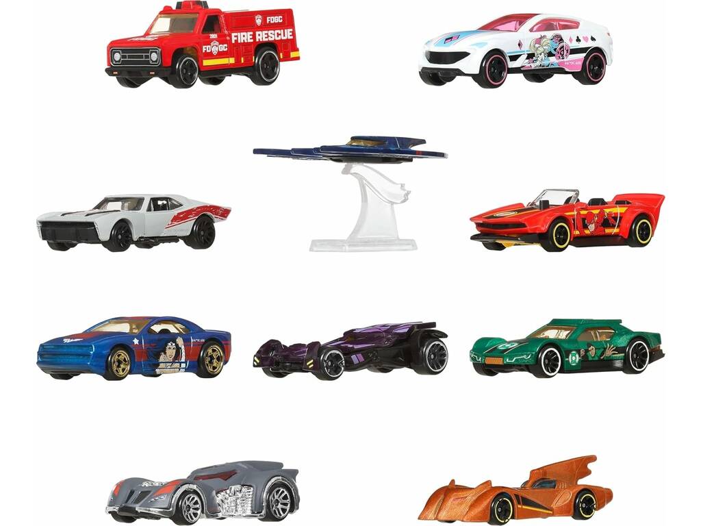 Hot Wheels Silver Series Pack 10 Vehículos Batman DC