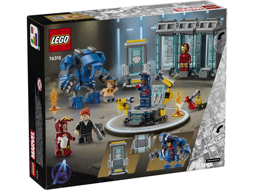 Lego Marvel Laboratorio di Iron Man Sala delle Armature