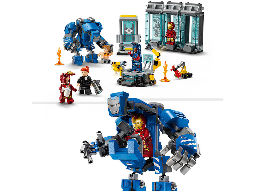 Lego Marvel Laboratorio di Iron Man Sala delle Armature