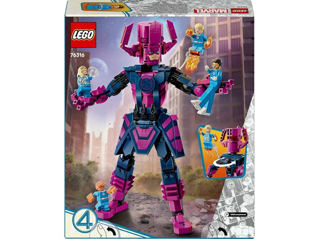 Lego Marvel Os 4 Fantásticos Quatro Fantásticos vs. Figura para Construir de Galactus