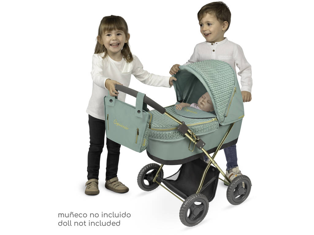 Carrinho de Bonecas Capriccio com Bolsa e Guarda-Sol