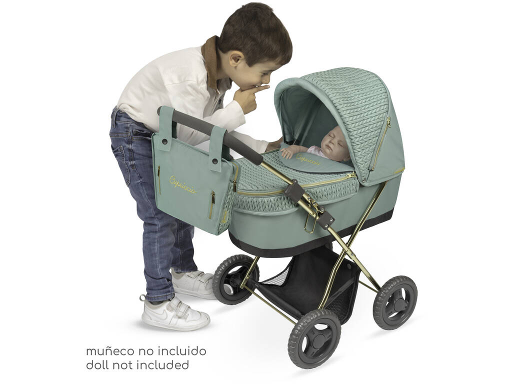 Carrinho de Bonecas Capriccio com Bolsa e Guarda-Sol