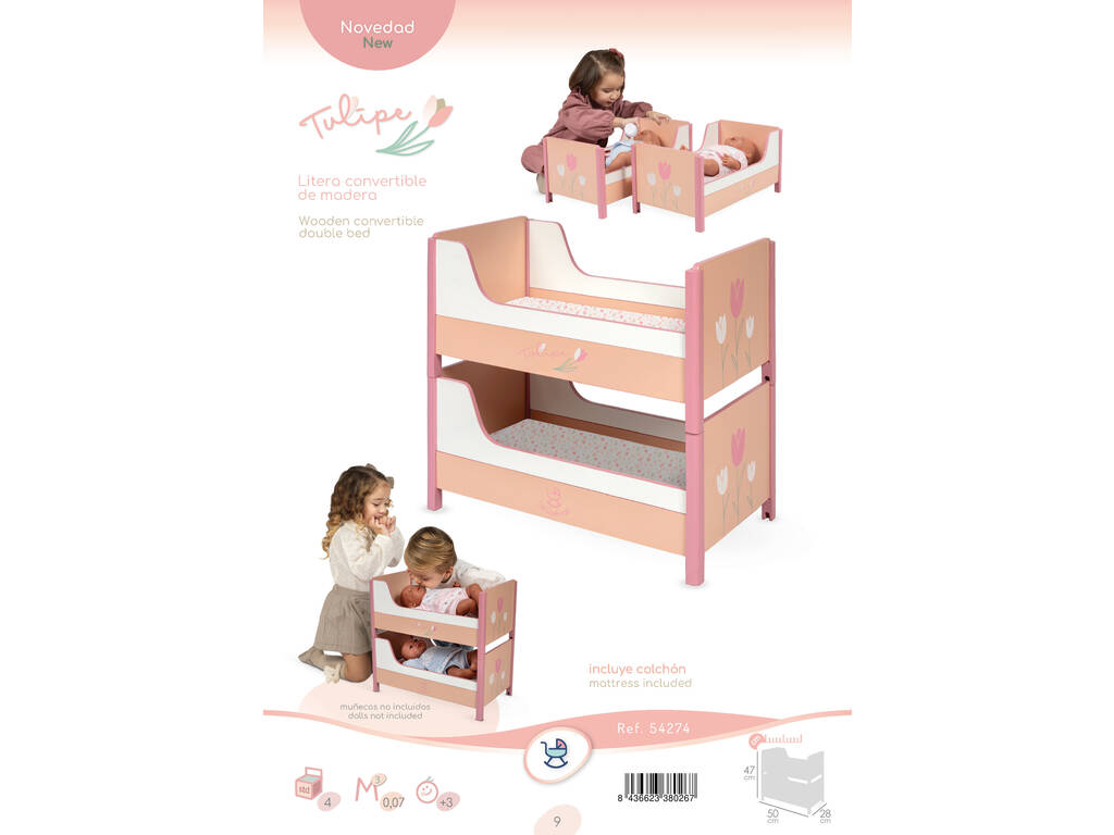 Letto a Castello in Legno Tulipe