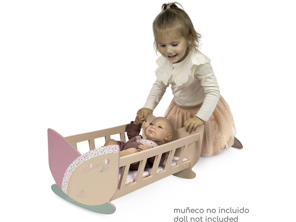 Culla in Legno Tulipe per Bambole