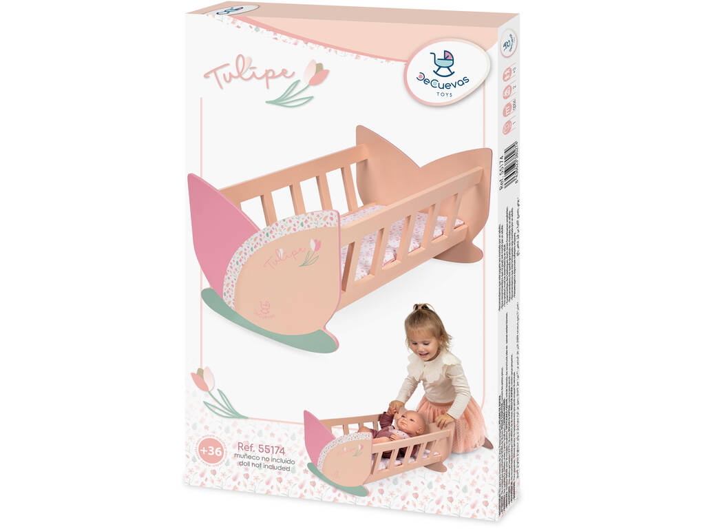 Culla in Legno Tulipe per Bambole