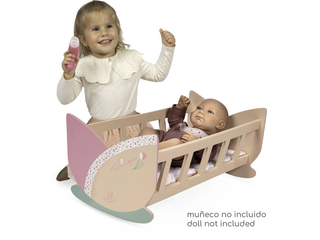 Culla in Legno Tulipe per Bambole
