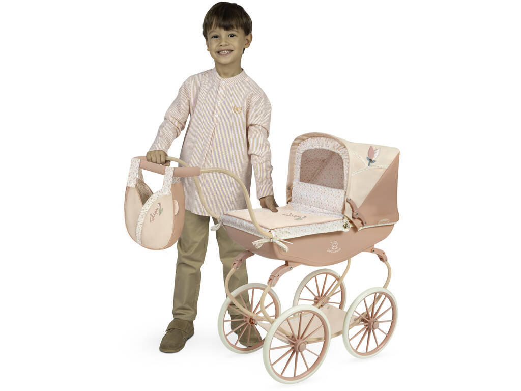 Passeggino per Bambole classico Tulipe con borsa