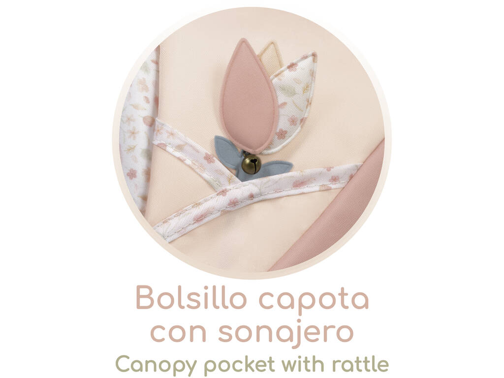 Passeggino per Bambole classico Tulipe con borsa