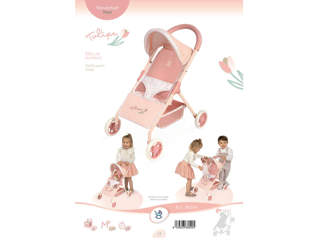 Passeggino per bambole Tulipe Il mio primo seggiolino
