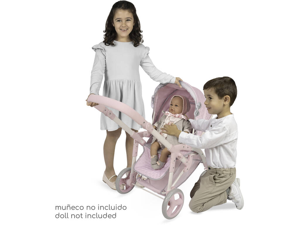 Passeggino per bambole 3x1 pieghevole Sophie con borsa
