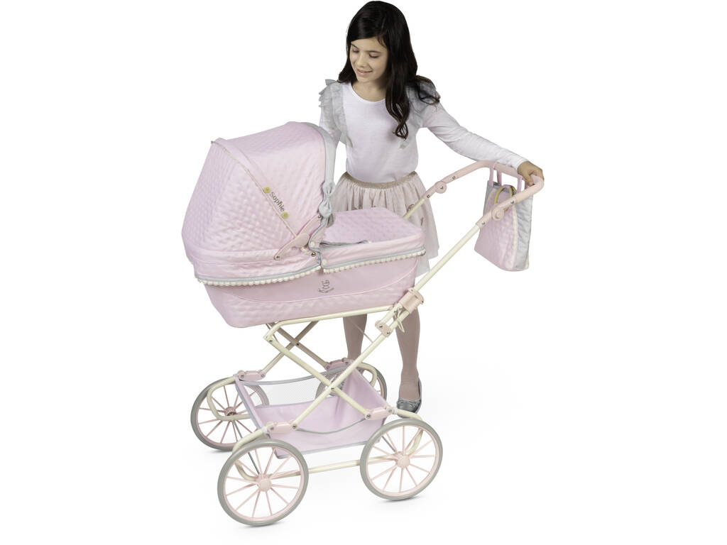Passeggino per bambole Reborn Sophie pieghevole con ombrellino