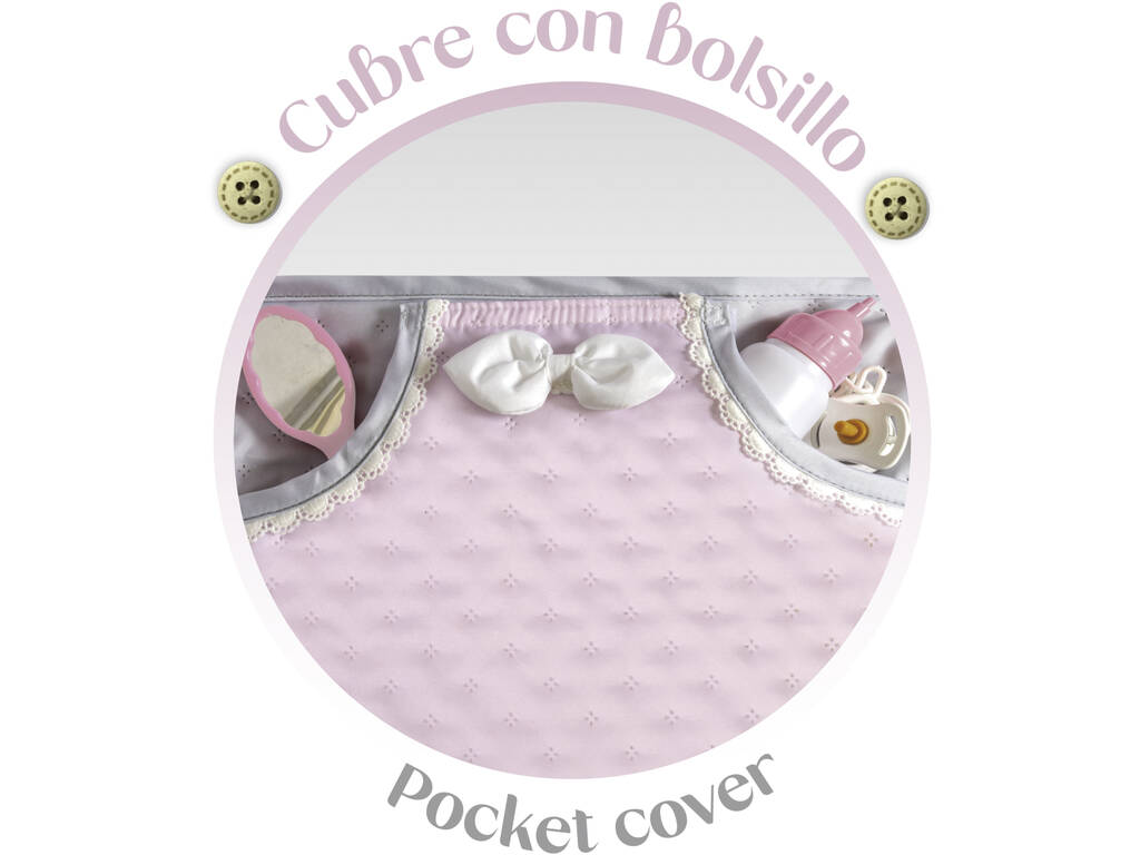 Passeggino per bambole Reborn Sophie pieghevole con ombrellino